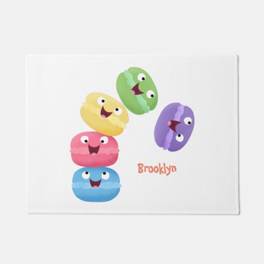 Cute grappige cartoon illustratie deurmat (Voorkant)