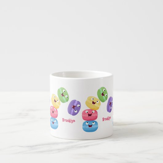 Cute grappige cartoon illustratie espresso kop (Voorkant)