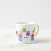Cute grappige cartoon illustratie espresso kop (Voorkant rechts)