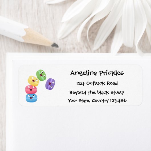 Cute grappige cartoon illustratie etiket (Insitu)