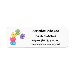 Cute grappige cartoon illustratie etiket