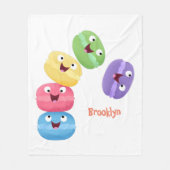 Cute grappige cartoon illustratie fleece deken (Voorkant)