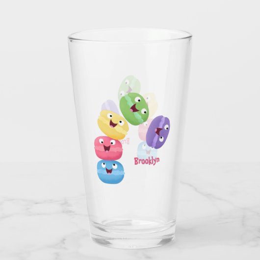 Cute grappige cartoon illustratie glas (Achterkant)