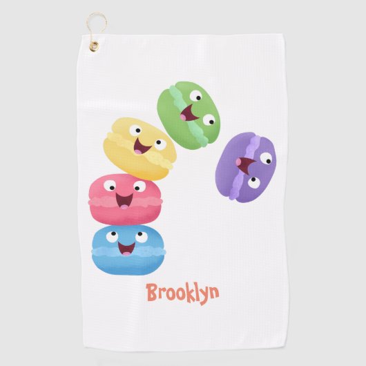 Cute grappige cartoon illustratie golfhanddoek (Voorkant)