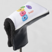 Cute grappige cartoon illustratie golfheadcover (3/4 voorkant)