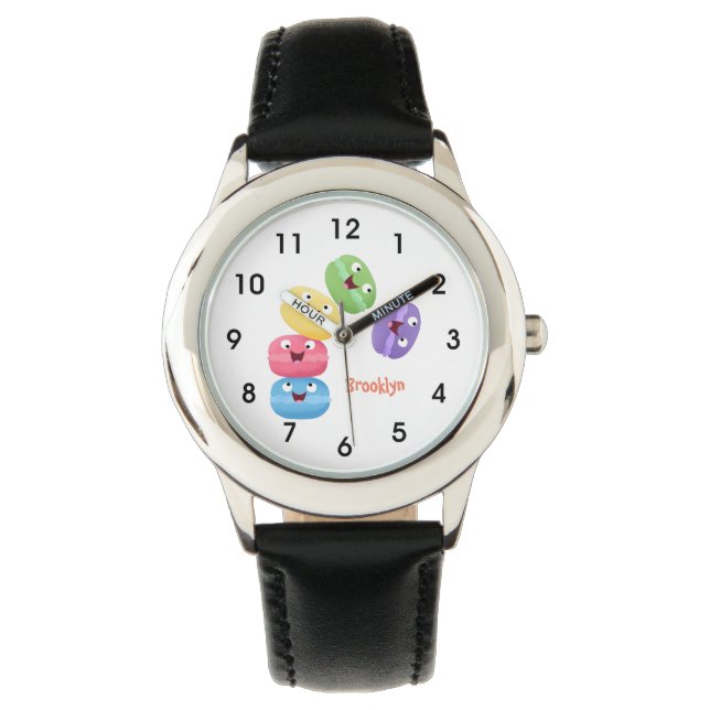 Cute grappige cartoon illustratie horloge (Voorkant)