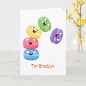 Cute grappige cartoon illustratie kaart (Gele Bloem)