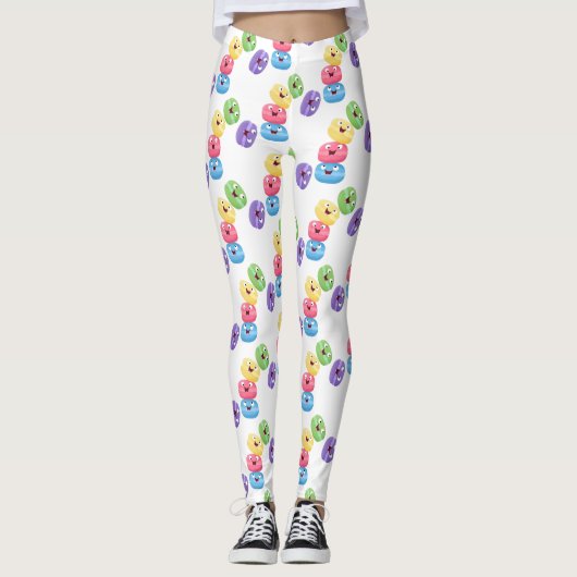 Cute grappige cartoon illustratie leggings (Voorkant)