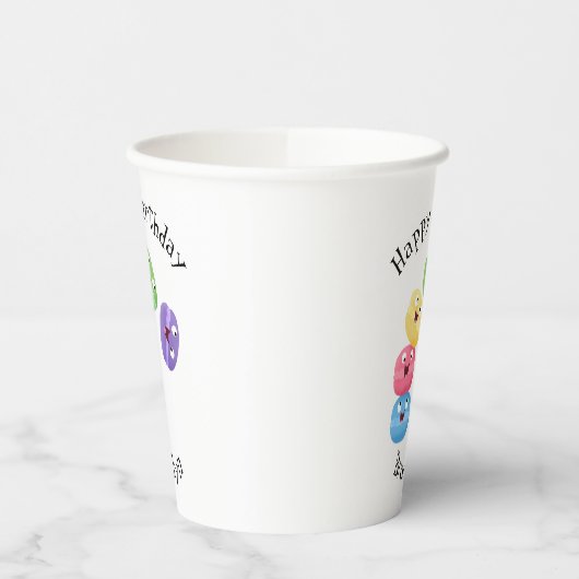 Cute grappige cartoon illustratie papieren bekers (Links)