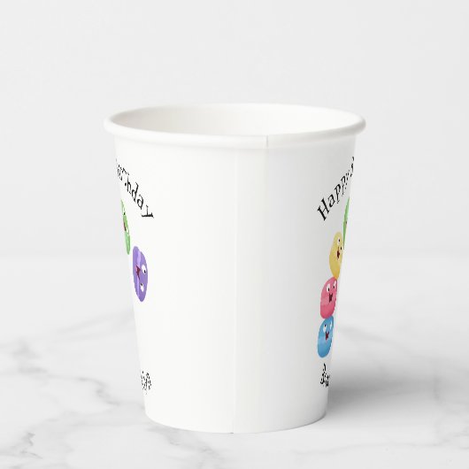 Cute grappige cartoon illustratie papieren bekers (Rechts)