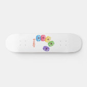 Cute grappige cartoon illustratie persoonlijk skateboard (Horizontaal)