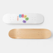 Cute grappige cartoon illustratie persoonlijk skateboard (Horizontaal)