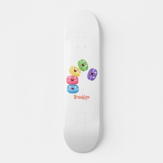 Cute grappige cartoon illustratie persoonlijk skateboard (Voorkant)