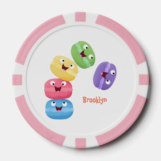 Cute grappige cartoon illustratie poker chips (Voorkant)