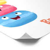 Cute grappige cartoon illustratie poster (Hoek)