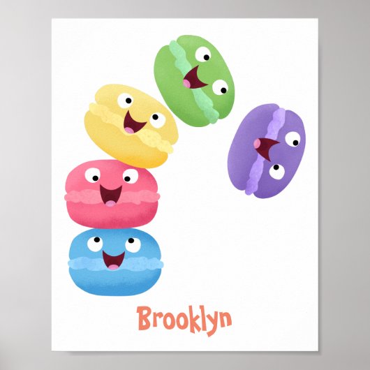 Cute grappige cartoon illustratie poster (Voorkant)