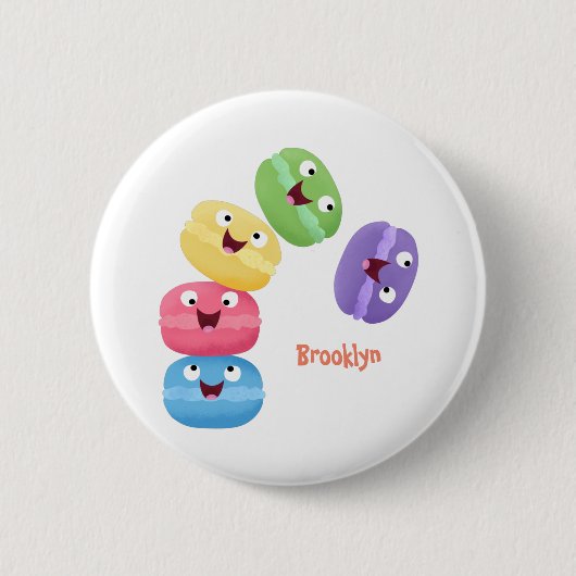 Cute grappige cartoon illustratie ronde button 5,7 cm (Voorkant)