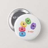 Cute grappige cartoon illustratie ronde button 5,7 cm (Voorkant /achterkant)