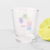 Cute grappige cartoon illustratie shot glas (Achterkant)
