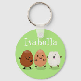 Cute grappige cartoon illustratie sleutelhanger