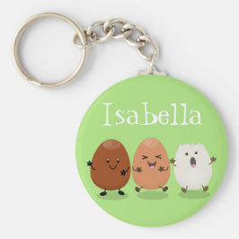 Cute grappige cartoon illustratie sleutelhanger