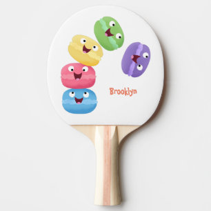 Cute grappige cartoon illustratie tafeltennisbatje