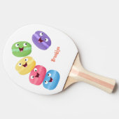 Cute grappige cartoon illustratie tafeltennisbatje (Zijkant)