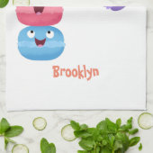 Cute grappige cartoon illustratie theedoek (Gevouwen)