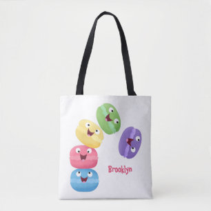 Cute grappige cartoon illustratie tote bag