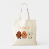 Cute grappige cartoon illustratie tote bag (Achterkant)