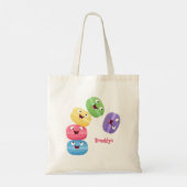 Cute grappige cartoon illustratie tote bag (Achterkant)