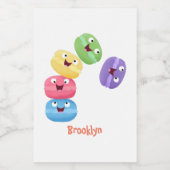 Cute grappige cartoon illustratie voedselcontainer etiket (Enkel label)