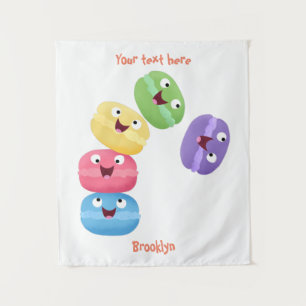 Cute grappige cartoon illustratie wandkleed