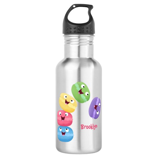 Cute grappige cartoon illustratie waterfles (Voorkant)
