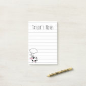 Cute Grappige Cartoon Koe met Uiers Post-it Notiti Post-it® Notes (Op bureau)