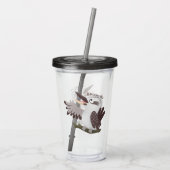 Cute grappige cartoon kookaburra acryl drinkbeker (Achterkant)