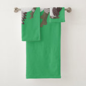 Cute grappige cartoon kookaburra bad handdoek (Insitu)