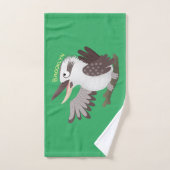 Cute grappige cartoon kookaburra bad handdoek (Handdoek)