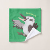 Cute grappige cartoon kookaburra bad handdoek (Wasdoekje)