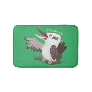 Cute grappige cartoon kookaburra badmat
