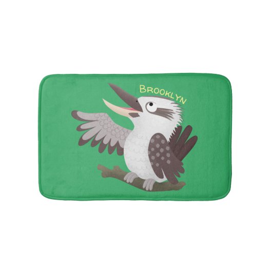 Cute grappige cartoon kookaburra badmat (Voorkant)