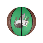 Cute grappige cartoon kookaburra basketbal (Verticaal)