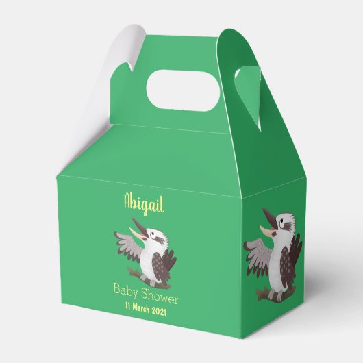 Cute grappige cartoon kookaburra bedankdoosjes (Voorkant Zijde)