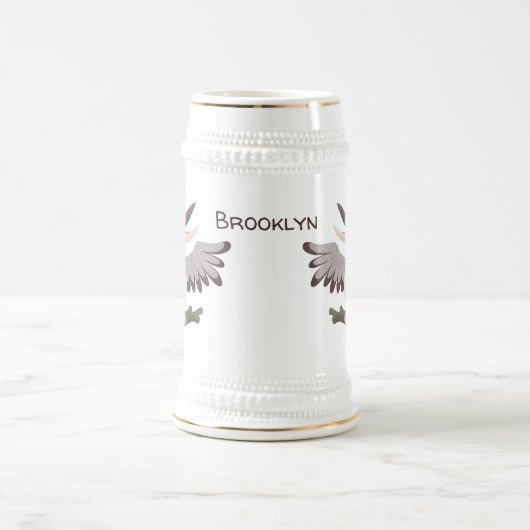 Cute grappige cartoon kookaburra bierpul (Center)