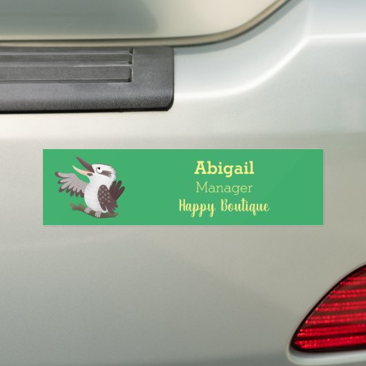 Cute grappige cartoon kookaburra bumpersticker (Op auto)