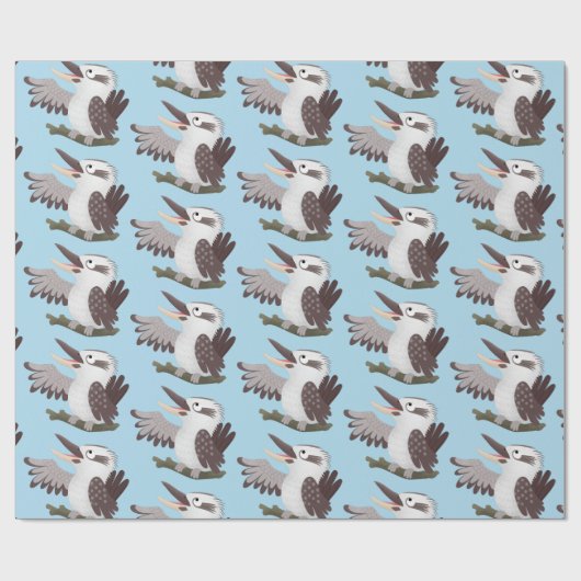 Cute grappige cartoon kookaburra cadeaupapier (Vlak)