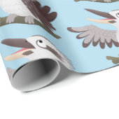 Cute grappige cartoon kookaburra cadeaupapier (Rol Hoek)