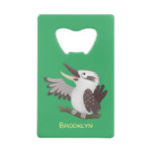 Cute grappige cartoon kookaburra creditkaart flessenopener (Achterkant)