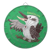 Cute grappige cartoon kookaburra dartbord (Voorkant)
