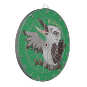 Cute grappige cartoon kookaburra dartbord (Voorkant Links)